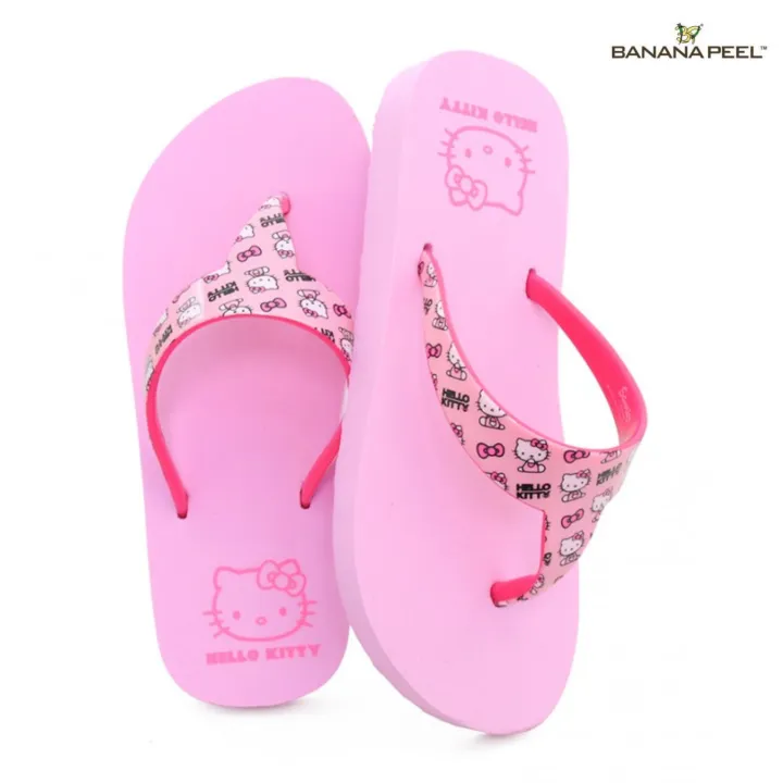 banana peel hello kitty slippers