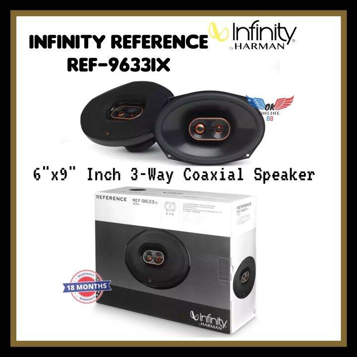 INFINITY Reference REF-9633ix 6"x9" Inch 3-Way Coaxial Speakers With ...