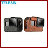 ถูกที่สุด!!! TELESIN PU Leather Case for GoPro Hero 8 Black Frame Cover Mini Protector with Long Strap Accessories ##กล้องถ่ายรูป ถ่ายภาพ ฟิล์ม อุปกรณ์กล้อง สายชาร์จ แท่นชาร์จ Camera Adapter Battery อะไหล่กล้อง เคส