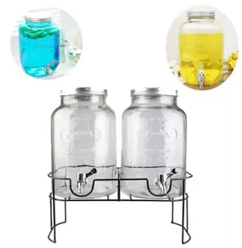 Dispenser Glass Drink Beverage With Jar For Barrel Lemonade Juice Parties  Spigot Dispensers Mason Party Spout