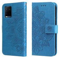 สำหรับ Vivo Y27 Y36 Y02 Y02A Y35 Y76 Y16 Y02S Y22 Y15A Y01 Y73 Y33S เคสโทรศัพท์ Y33T เคสโทรศัพท์ Y72 Y52ได้5กรัม Y21T Y15S Y21S กระเป๋าสตางค์แม่เหล็กลายนูนเป็นกลีบเคสหนังป้องกันโทรศัพท์มือถือ S