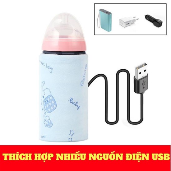 Túi hâm sữa du lịch fatz đầu cắm usb giứ ấm sữa 40 độ cho bé - ảnh sản phẩm 1