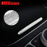 For Mercedes Benz C E GLC Class W205 W213 X253 Car Accessories Interior Center Console Water Cup Flip Trim Diamond Cover Sticker