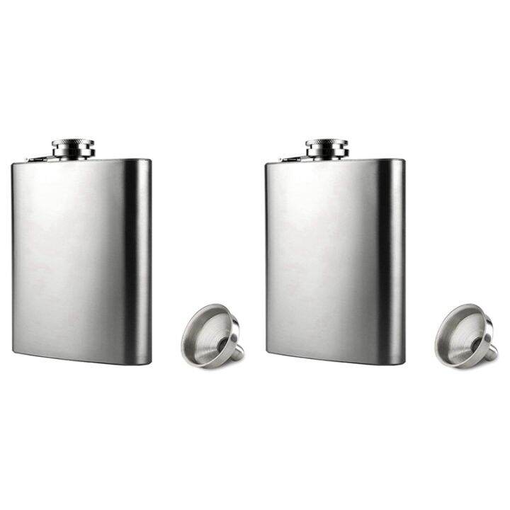 2x-hip-flask-with-funnel-4-oz-stainless-steel-whiskey-flask-100-leak-proof-portable-pocket-hip-flask-for-liquor