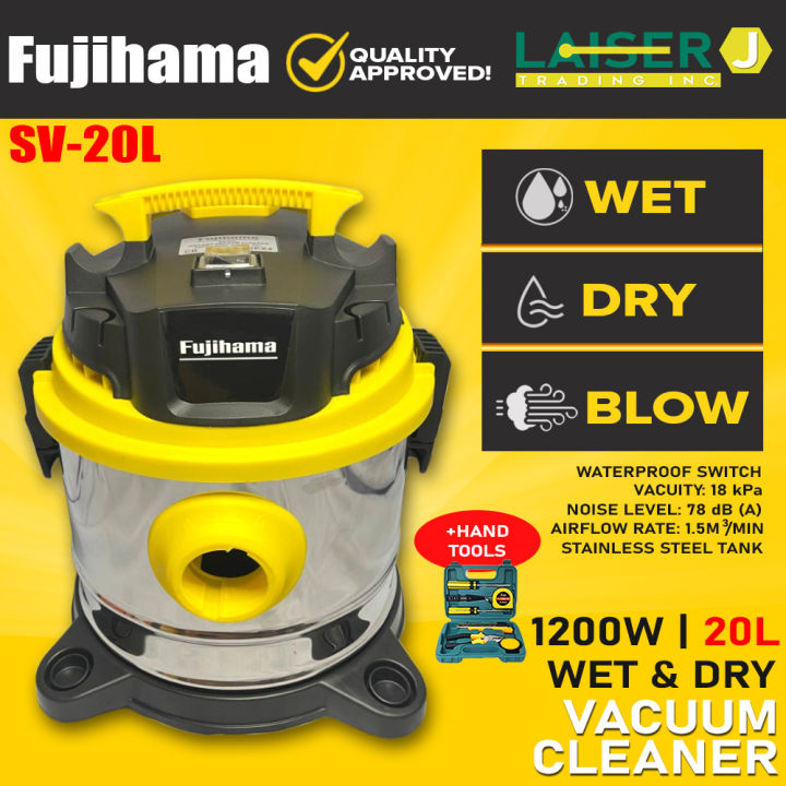 Fujihama Vacuum Cleaner 3 In 1 Wet Dry And Blow Stainless 20 Liters Sv 20l Hand Tools 3993