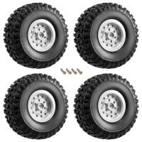 for WPL C14 C24 C34 C44 B14 B24 MN D90 D91 MN99S RC Car Upgrade Parts Metal Wheel Rim Tyre Tires Set Accessories