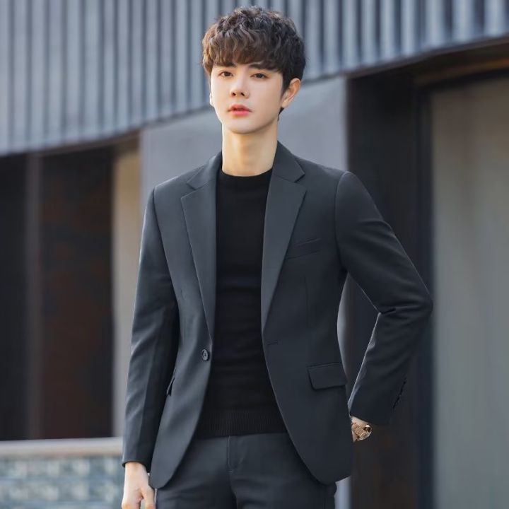 [M-3XL] Plankton Handsome Small Suit Men Autumn Business Korean Version ...