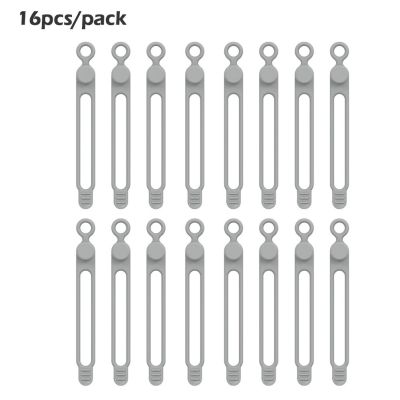 16pcs Reusable Computer Fastening Home Office Cable Ties Phone Charger Straps Cord For Earphone Wire Organizer Soft Silicone