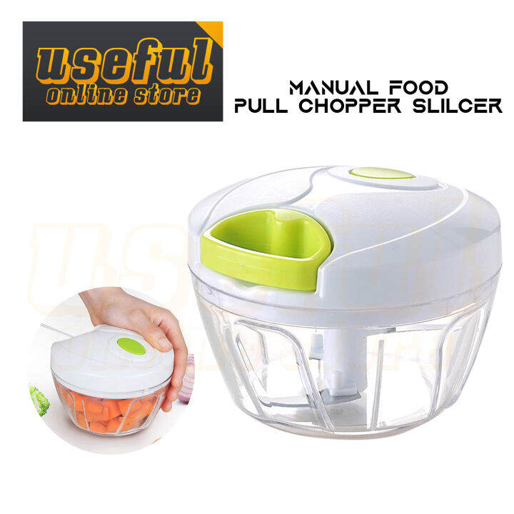Useful Kitchen Utensils Pull Chop Chopper Manual Food Processor