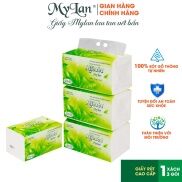 Khăn giấy rút cao cấp Mylan, rút trà xanh ngắn, 3 gói lốc