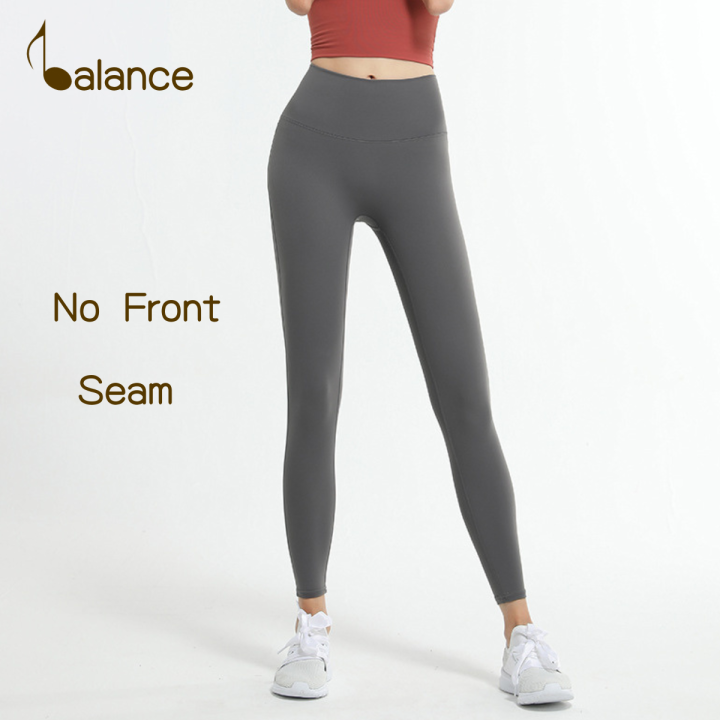 Balance Active Women's Yoga Leggings No Front Seam High Waist Skinny Pants  Super Comfortable Breathable Long Pants Fitness Jogger Pants