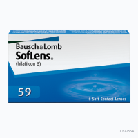 คอนแทคเลนส์ Bausch&amp;Lomb Soflens59 บอชแอนด์ลอมบ์ คอนแทคเลนส์รายเดือน แพ็ค 6 ชิ้น (3คู่)