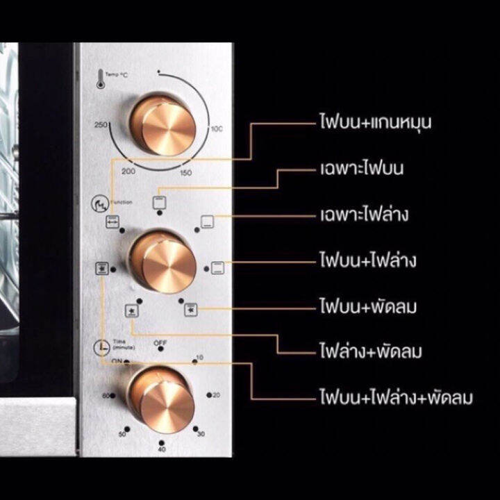 เตาอบไฟฟ้าอเนกประสงค์ความจุ-60-ลิตร-เตาอบขนมปังขนาดเล็กเตาอบเค้กสามารถอบได้อย่างสม่ำเสมอ