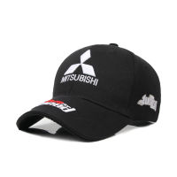 Mitsubisi หมวกเบสบอลชายหญิง Topi Bordir ม่านบังแดดหมวกกีฬาหมวกแบบปรับได้0103