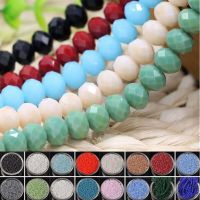 Wholesale 2/3/4/6/8mm Rondelle Faceted Glass Loose Spacer Beads Jewelry making