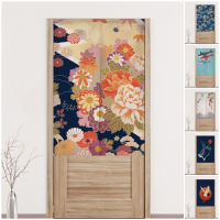 Japanese Style Door Curtain for Privacy Long Doorway Curtain for Kitchen Living Room Home Decortaion Thicken Waterproof Room Curtain Self Adhesive