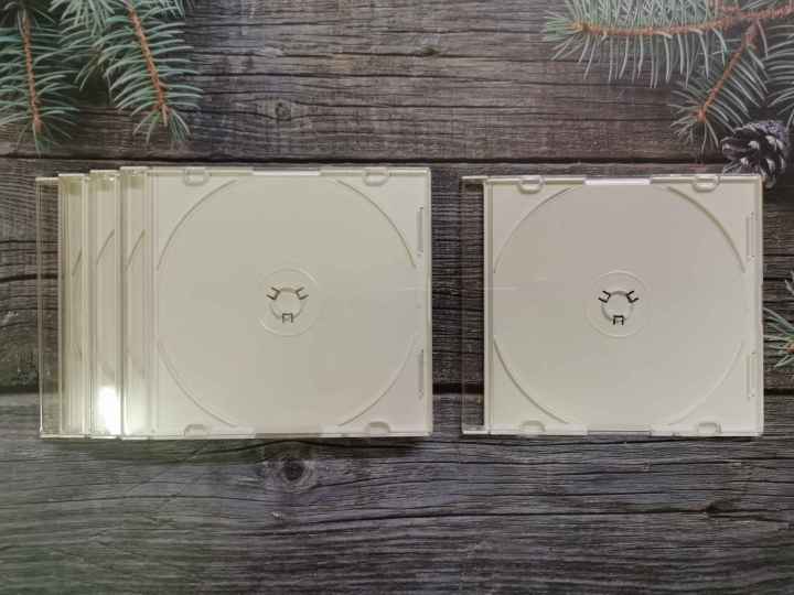 กล่องเปล่าใส่แผ่น-cd-dvd-slim-สีขาว-หนา-5-mm-แพ็คละ-5-แผ่น
