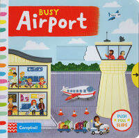 English original childrens picture book busy series busy airport cardboard organ operation activity book childrens Enlightenment learning parent-child education interactive learning