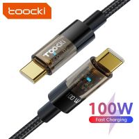 【Taotao Electronics】 Toocki 100W สาย Pd Type C 4.0/3.0ที่ชาร์จไฟรวดเร็ว Usb กับ C/เครื่องชาร์จ Usb ที่มีไฟ Led