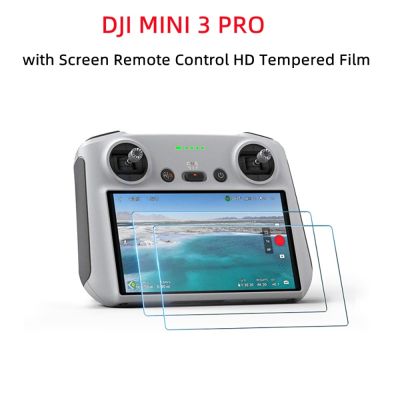 ฟิล์มกระจกนิรภัย HD ป้องกันรอยหน้าจอ พร้อมรีโมตคอนโทรล อุปกรณ์เสริม สําหรับ DJI Mini 3 Pro Mini 3 Pro 2 ชิ้น