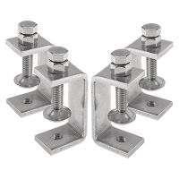 Heavy Duty 304 Stainless Steel Clamps, Small Metal Clamps with Screws, Wide Jaw Open Clamps 65mm (4 Pieces)