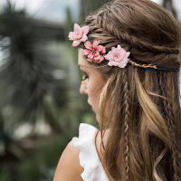 Fashion Women Floral Garlands Headband Bride Wedding Hair คร่อม