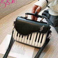 Gusure Contrast Color Piano Flap Bag Women Shoulder Bags Wild Crossbody Purse Chic Piano keys Print Lady Top Handle Totes