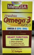 CHÍNH HÃNG MediUSA PREMIUM OMEGA 3 GOLD BỔ MẮT, BỔ NÃO, TỐT TIM MẠCH HỘP