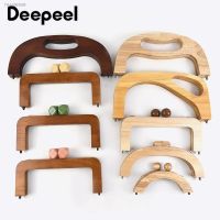 ✵ 1Pc Deepeel 14-28cm Wooden Bag Handle Bags Closure Kiss Clasp Purse Frames Lock Buckles Handles DIY Sewing Brackets Accessories