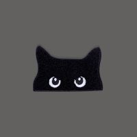 1 Piece Cute Black Cat Embroidered Clothing Patches For Clothes Parch Iron On Fabric Sticker Pipe Fittings Accessories