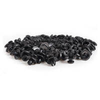 Vehicle Universal 100PCS 9mm Hole Black Plastic Push Bumper Rivet Door Trim Car Trunk Panel Fastener Clip