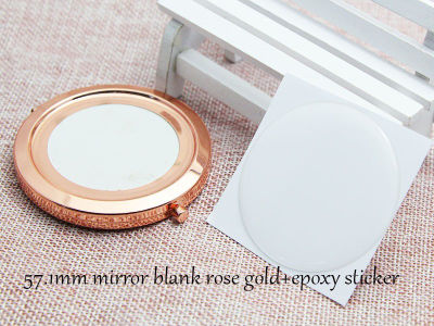 5kits Rose Gold Folding Compact Mirror Pocket Makeup Mirror Pocket Mirror Beauty Accessories For DIY Jewelry Accessories Making