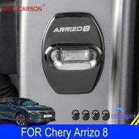 For Chery Arrizo 8 2023 2024 Door Lock Decoration Protection Cover Emblem Case Stainless Steel Cap Car Styling Accessories 4Pcs