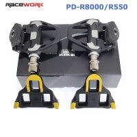 RACEWORK Ultrra PD-R8000 PD-R550จักรยานถนนไบค์ที่ถีบจักรยานแบบเบามากบันไดแบบติดกับเท้าด้วยแป้นเหยียบ SM-SH11สำหรับจักรยาน