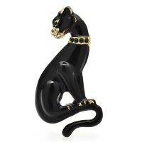 【CW】 Wuli amp;baby Enamel Leopard Brooches Men Sitting Fast Causal Brooch Pin Gifts