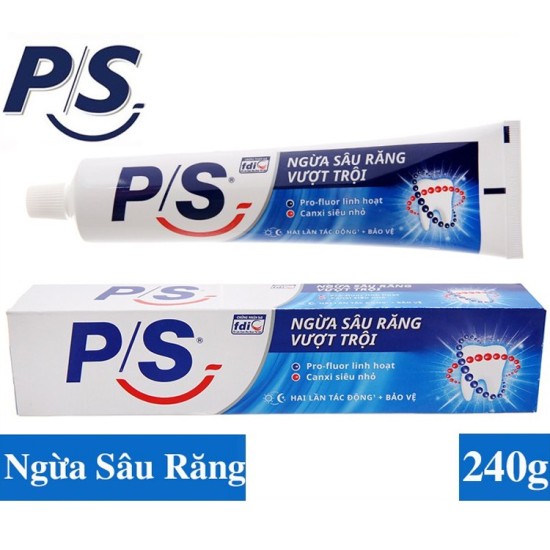 Kem đánh răng p s ngừa sâu răng vượt trội cùng đánh răng sáng tối hộp 240g - ảnh sản phẩm 1