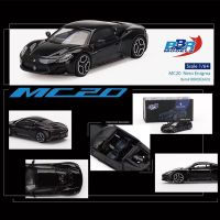 BBR 1:64 MC20 Bianco Audace &amp; Nero Enigma โมเดลอัลลอยหล่อตายแบบสปอร์ตรถ-สีดำ