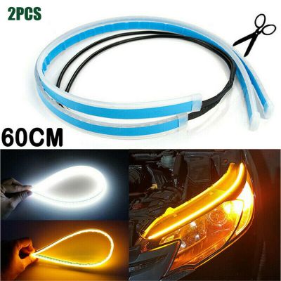 【CC】 2PCS 30cm 45cm 60cm Sequential Strip Turn Indicator Car DRL