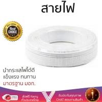 สายไฟ สายไฟฟ้า คุณภาพสูง  สายไฟ VAF 2x1 SQ.MM 30M ขาว RACER | RACER | สายไฟ VAF 2X1.0 SQ.MM. นำกระแสไฟได้ดี ทนทาน รองรับมาตรฐาน มอก. Electrical Wires