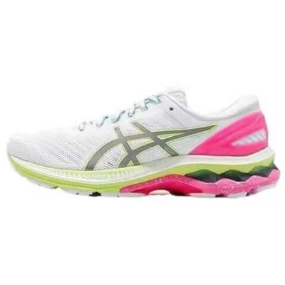 2023 Asics รองเท้าวิ่ง GEL-KAYANO27ใหม่รองเท้ากีฬาสำหรับทั้งหญิงและชายรองเท้าวิ่งทนต่อการเสียดสีไม่ลื่นมาราธอนมีเสถียรภาพ