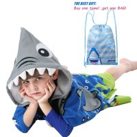 【CC】◙▫✁  Beach with Hood for 3-10 Years Boys and Hooded Robe Kids Drawstring