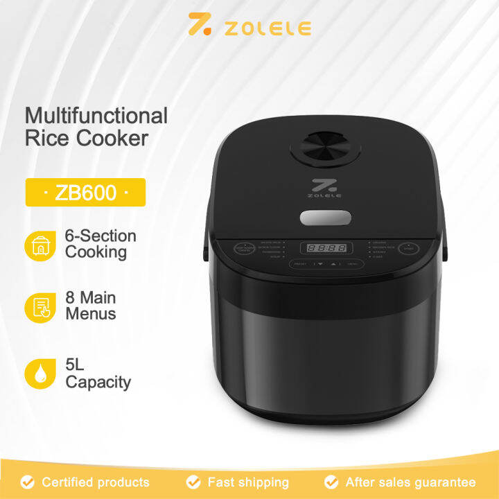 ZOLELE ZB600 Rice Cooker 5L Non Stick Electric Cooker Multi Cooker Periuk Nasi Elektrik with