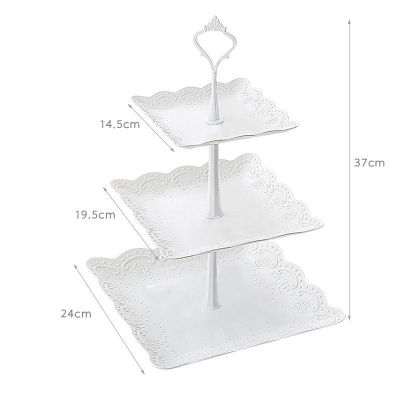 High Quality 3 Tier Cake Stand Tray Decor Round Cupcake Wedding Birthday Party Afternoon Tea Cake Stand