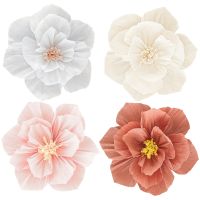 Three-dimensional Crepe Paper Flower DIY Background Wall Artificial Flower Wedding Birthday Party Supplies Fake Flower Artificial Flowers  Plants