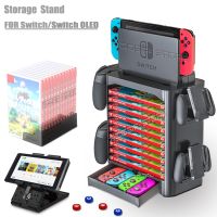 【lz】☍  Nintendo Switch OLED e Lite Console Acessórios Case Suporte De Armazenamento Disco CD Do Jogo Joycon Pro Torre Titular Controlador