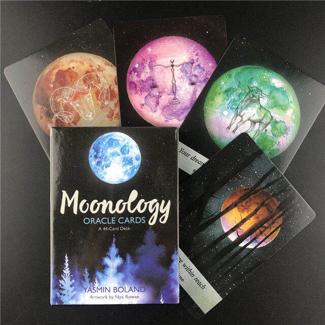 moonology-การ์ดเสี่ยงทาย-ขนาด10-3x7ซม-การ์ดไพ่ทาโรต์44แผ่น-หนังสือคู่มืออิเล็กทรอนิกส์-การ์ดการวิเคราะห์เวอร์ชั่นภาษาอังกฤษ-ไพ่ยิปซี-ไพ่ออราเคิล-ไพ่ทาโรต์-ไพ่ยิบซี-moonology-oracle-tarot-card