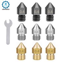 ↂ◐ 10PCS Hardened Steel Stainless Brass Nozzle 0.4mm/1.75mm 3D Printer MK8 Nozzles for Makerbot CR10 Ender 3 Pro V2 Prusa i3 KP3S