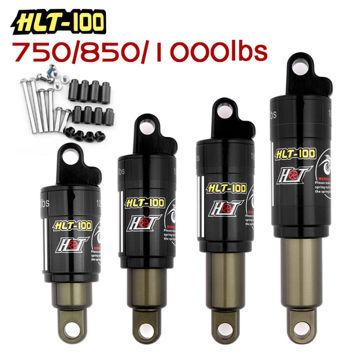 htl-100-150165185มิลลิเมตรจักรยานแรงกระแทกด้านหลังจักรยานเสือภูเขาน้ำมันฤดูใบไม้ผลิ-mtb-สกู๊ตเตอร์ไฟฟ้าขี่จักรยานโช้คอัพระงับ8501000ปอนด์