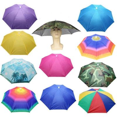 Sun Caps Camping Hunting Headwear Fishing Waterproof Rain Umbrella Hat Portable Outdoor