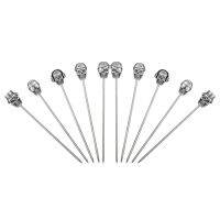 Skull Cocktail Picks Martini Picks Reusable Olive Picks Garnish Skewer Fruit Toothpicks pack of 12